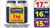 Roldão Hellmann's - pack maionese com 2 unidades de 500g oferta