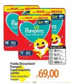 Atacadão Pampers - fralda descartável supersequinha jumbo oferta