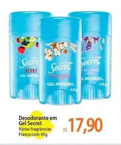Atacadão Secret - desodorante em gel oferta