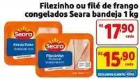 Mercado Extra Seara - filezinho ou filé de frango congelados oferta