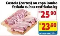Mercado Extra Copa - costela ou copa lombo fatiada suínas resfriadas oferta