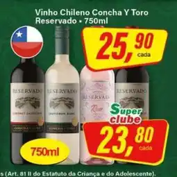 Rede Supermarket Vinho Chileno Concha Y Toro Reservado oferta