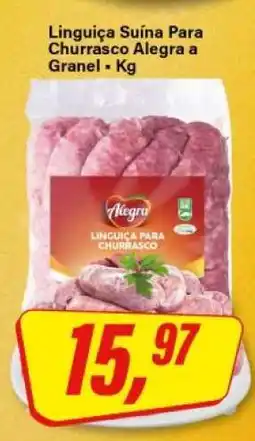 Rede Supermarket Linguiça Suína Para Churrasco Alegra a Granel oferta