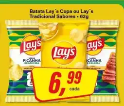 Rede Supermarket Batata Lay´s Copa ou Lay´s Tradicional Sabores oferta