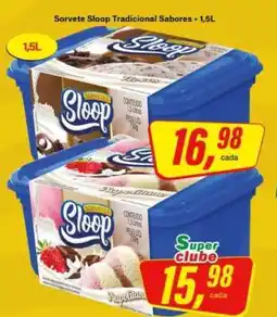 Rede Supermarket Sorvete Sloop Tradicional Sabores oferta