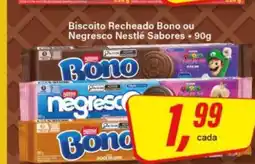 Rede Supermarket Biscoito Recheado Bono ou Negresco Nestlé Sabores oferta