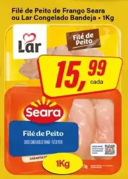 Rede Supermarket Filé de Peito de Frango Seara ou Lar Congelado Bandeja oferta