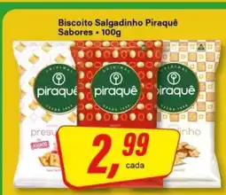 Rede Supermarket Biscoito Salgadinho Piraquê Sabores oferta