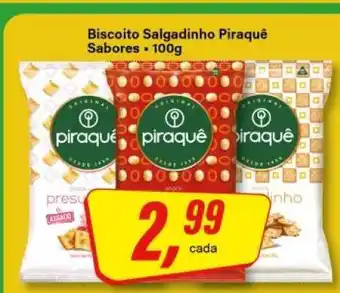Rede Supermarket Biscoito Salgadinho Piraquê Sabores oferta