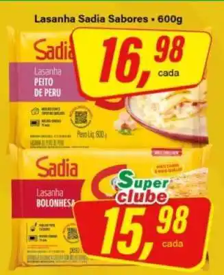 Rede Supermarket Lasanha Sadia Sabores oferta