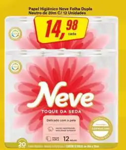 Rede Supermarket Papel higiênico Neve folha dupla oferta
