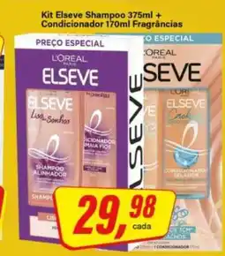 Rede Supermarket Kit Elseve Shampoo 375ml + Condicionador 170ml Fragrâncias oferta