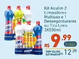 Extrabom Supermercados Kit Azulim 2 Limpadores Multiuso e 1 Desengordurante ou Tira Limo oferta