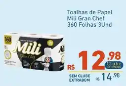 Extrabom Supermercados Toalhas de Papel Mili Gran Chef oferta