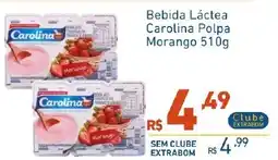 Extrabom Supermercados Bebida Láctea Carolina Polpa Morango oferta