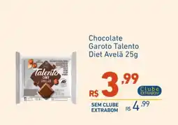 Extrabom Supermercados Chocolate Garoto Talento Diet Avelã oferta