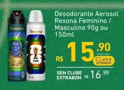 Extrabom Supermercados Desodorante Aerosol Rexona Feminino / Masculino oferta