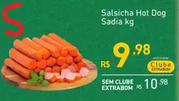 Extrabom Supermercados Salsicha Hot Dog Sadia oferta