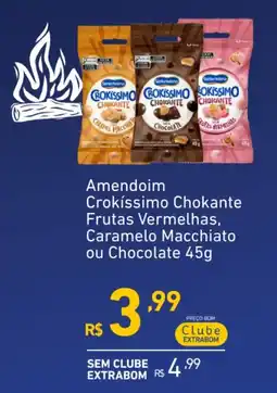 Extrabom Supermercados Amendoim Crokíssimo Chokante Frutas Vermelhas, Caramelo Macchiato ou Chocolate oferta