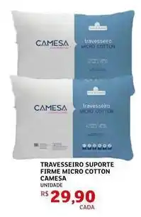 Assaí Atacadista Camesa - travesseiro suporte firme micro cotton oferta