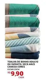 Assaí Atacadista De - toalha de banho adulto ou infantil seca mais camesa cores oferta