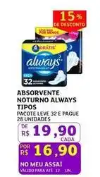 Assaí Atacadista Always - absorvente noturno oferta