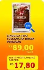 Assaí Atacadista Perdigão - linguiça tipo toscana na brasa oferta