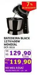 Assaí Atacadista Mondial - batedeira black 127v/400w oferta