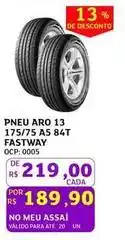 Assaí Atacadista De - pneu aro 13 175/75 a 5 84t fastway oferta
