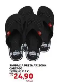 Assaí Atacadista Cartago - sandália preta arizona oferta