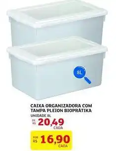 Assaí Atacadista Pleion - caixa organizadora com tampa biopratica oferta