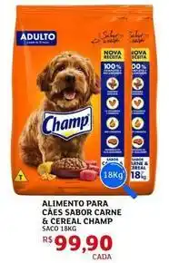 Assaí Atacadista Champ - alimento para cães sabor carne & cereal oferta