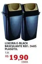 Assaí Atacadista Lixeira e-black basculante ref.: 3485 plasútil oferta