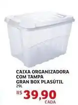 Assaí Atacadista Caixa organizadora com tampa gran box plasútil oferta