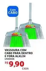 Assaí Atacadista Alklin - vassoura com cabo para dentro e fora oferta