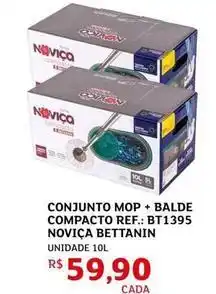 Assaí Atacadista Noviça - conjunto mop + balde compacto ref.: bt1395 novica bettain oferta