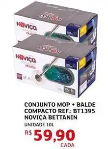 Assaí Atacadista Bettanin - conjunto mop + balde compacto ref.: bt1395 noviça oferta