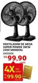 Assaí Atacadista Super - ventilador de mesa power oferta