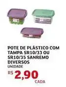 Assaí Atacadista De - pote de plástico com tampa sr10/33 ou sr10/35 sanremo diversos oferta