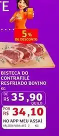 Assaí Atacadista De - bisteca do contrafile resfriado bovino oferta