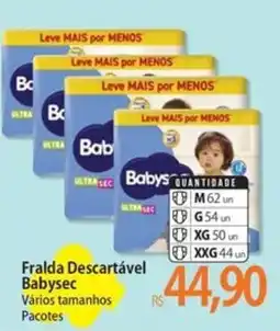 Atacadão Fralda Descartável Babysec oferta