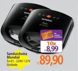 Atacadão Sanduicheira Mondial Sn-01-220V/127V oferta