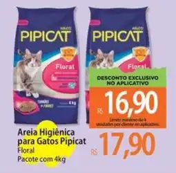Atacadão Areia Higiênica para Gatos Pipicat Floral oferta