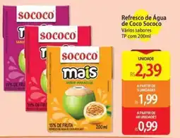 Atacadão Refresco de Água de Coco Sococo Vários sabores TP oferta