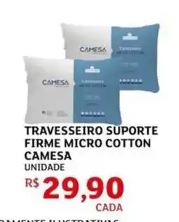 Assaí Atacadista Travesseiro suporte firme micro cotton camesa oferta