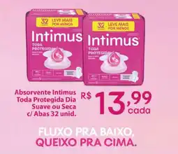 Shibata Supermercados Absorvente Intimus Toda Protegida Dia Suave ou Seca c/ Abas 32 unid. oferta