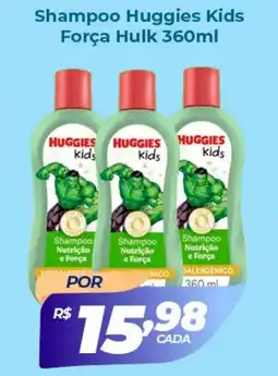 X Supermercados Shampoo Huggies Kids Força Hulk oferta
