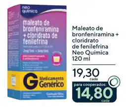Coop Maleato de bronfeniramina + cloridrato de fenilefrina Neo Química oferta