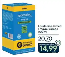 Coop Loratadina Cimed 1 mg/ml xarope oferta