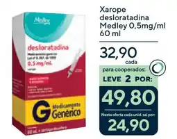 Coop Xarope desloratadina Medley 0,5mg/ml oferta